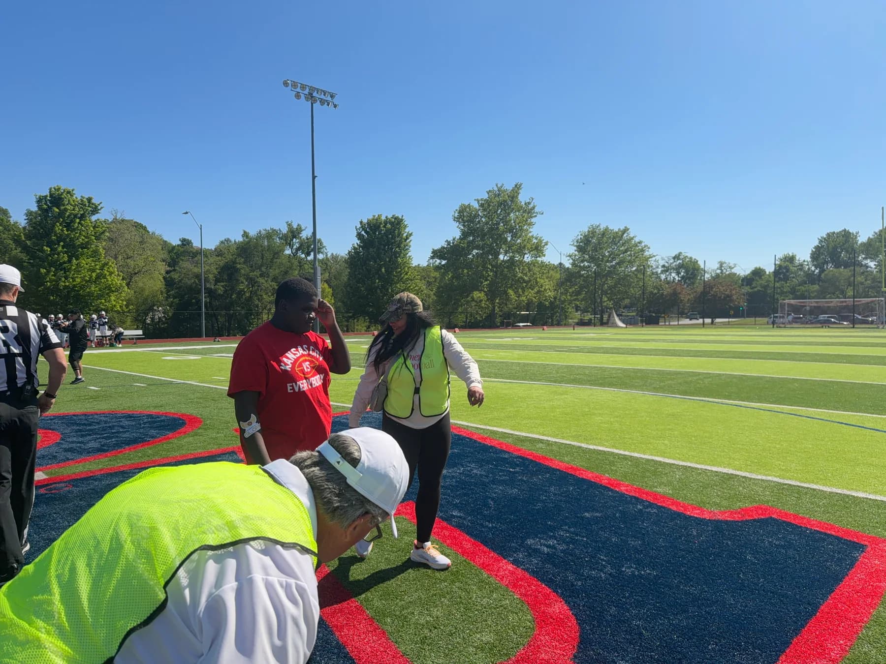 Join the League activity taking place on a football field