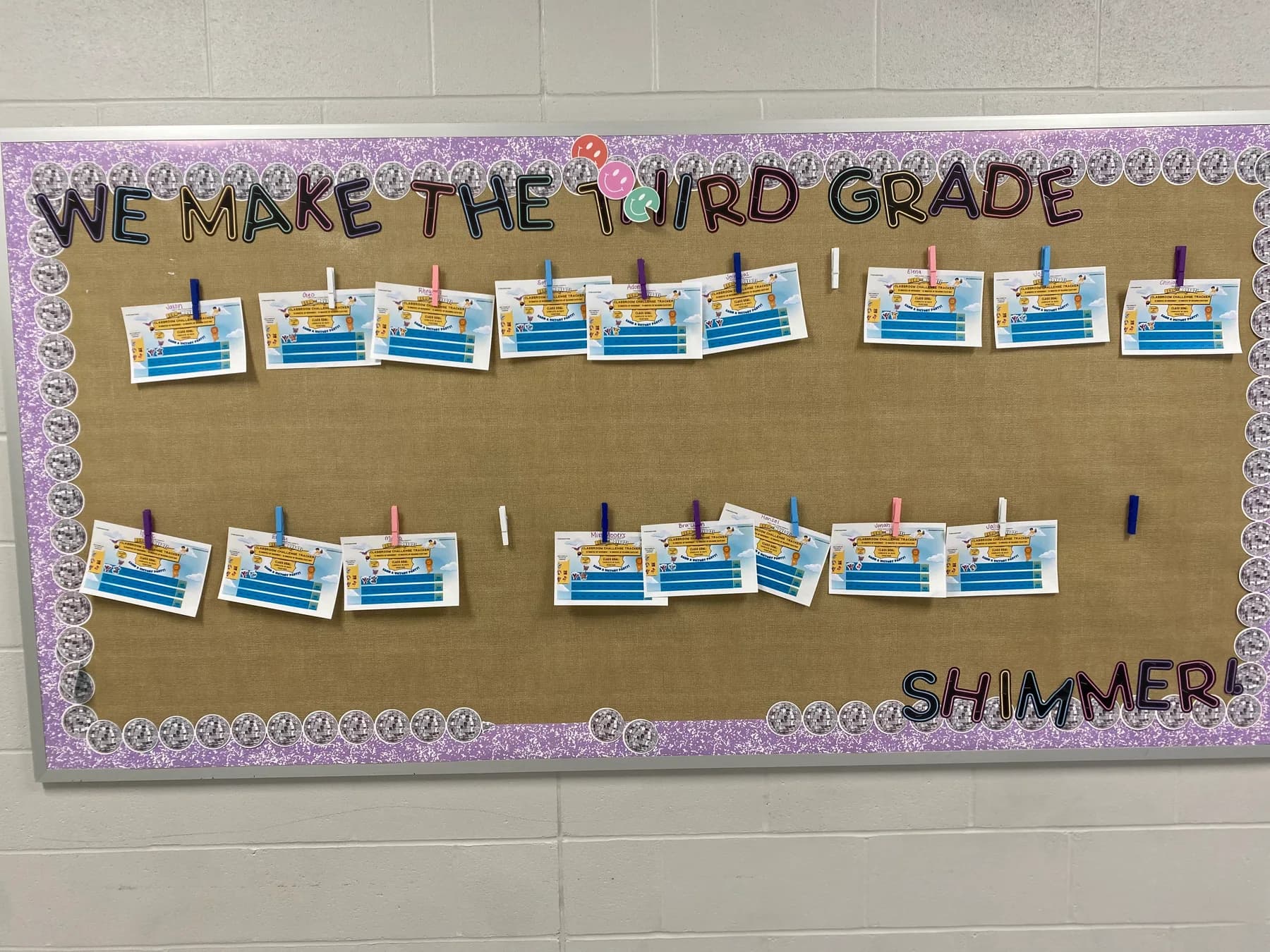 A school movement challenge display board