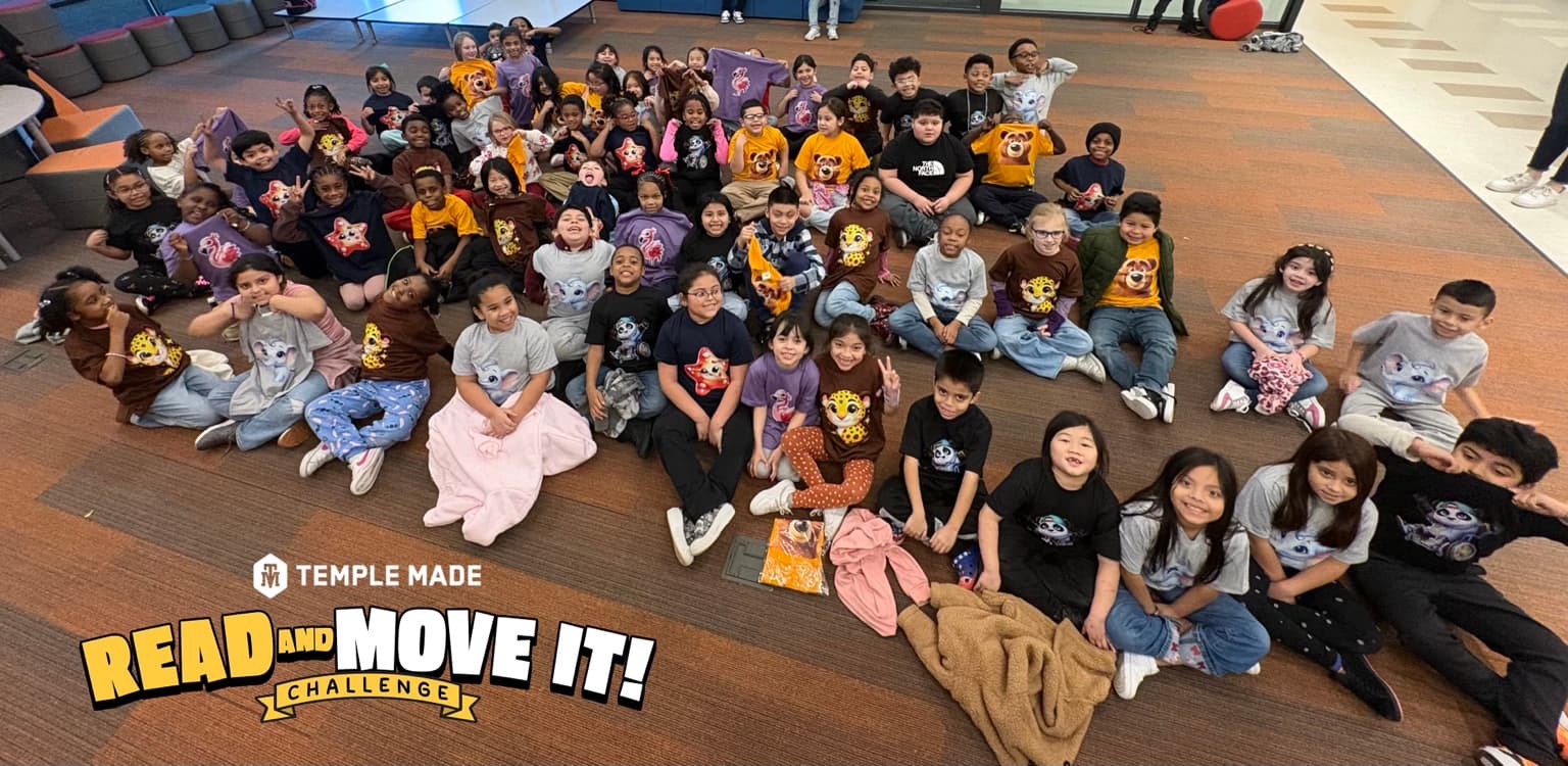 A large group of West Park Elementary students gathered together for the 2026 Read and Move It challenge